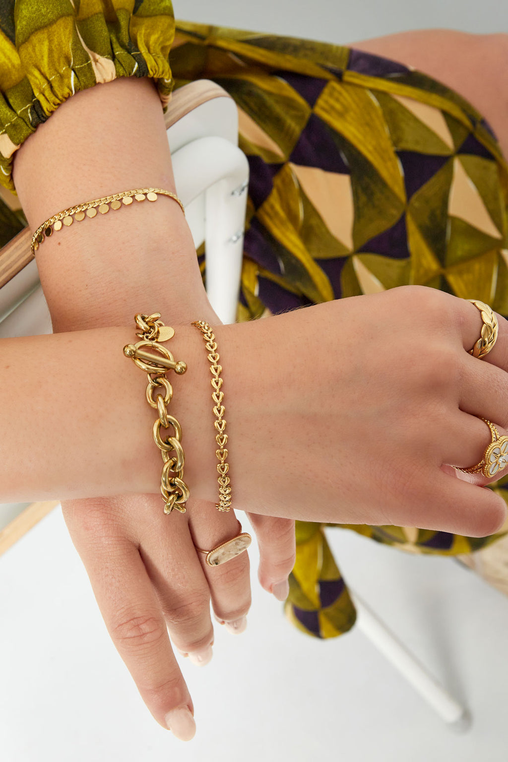 bracelet linked hearts