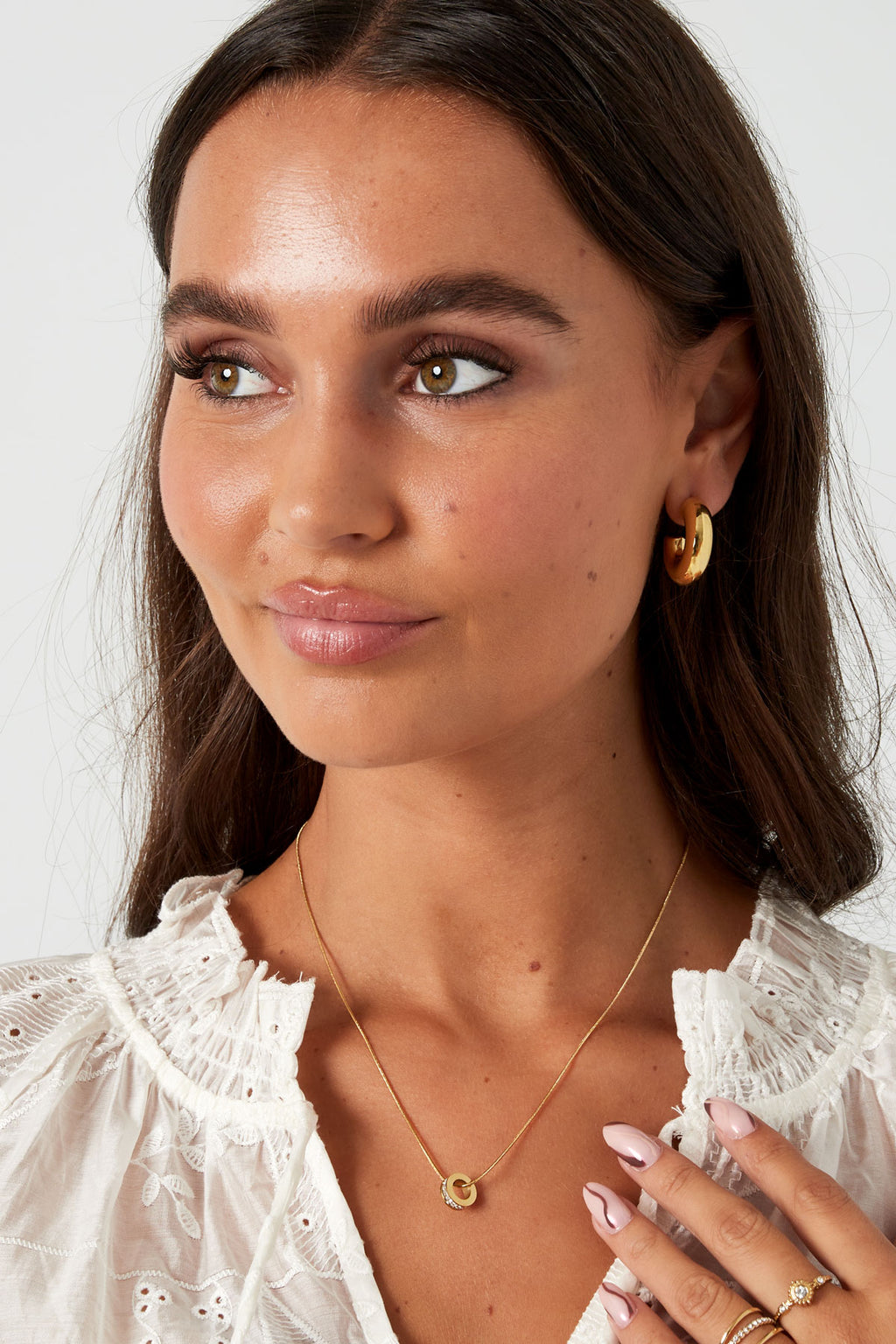 earrings aesthetic basic half moon