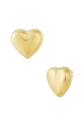 Soft heart studs earrings