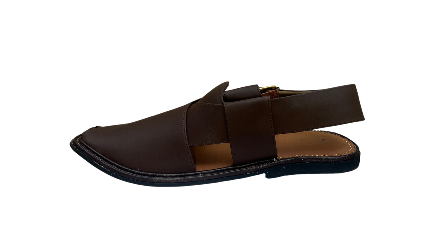 Premium 2.0 Dark Brown Peshawri Chappal #SZ03