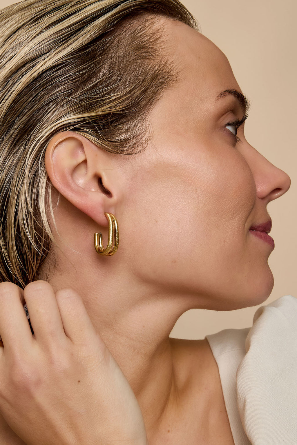 Hoop Earrings lines Casual Daily Simple Series Women's jewelry