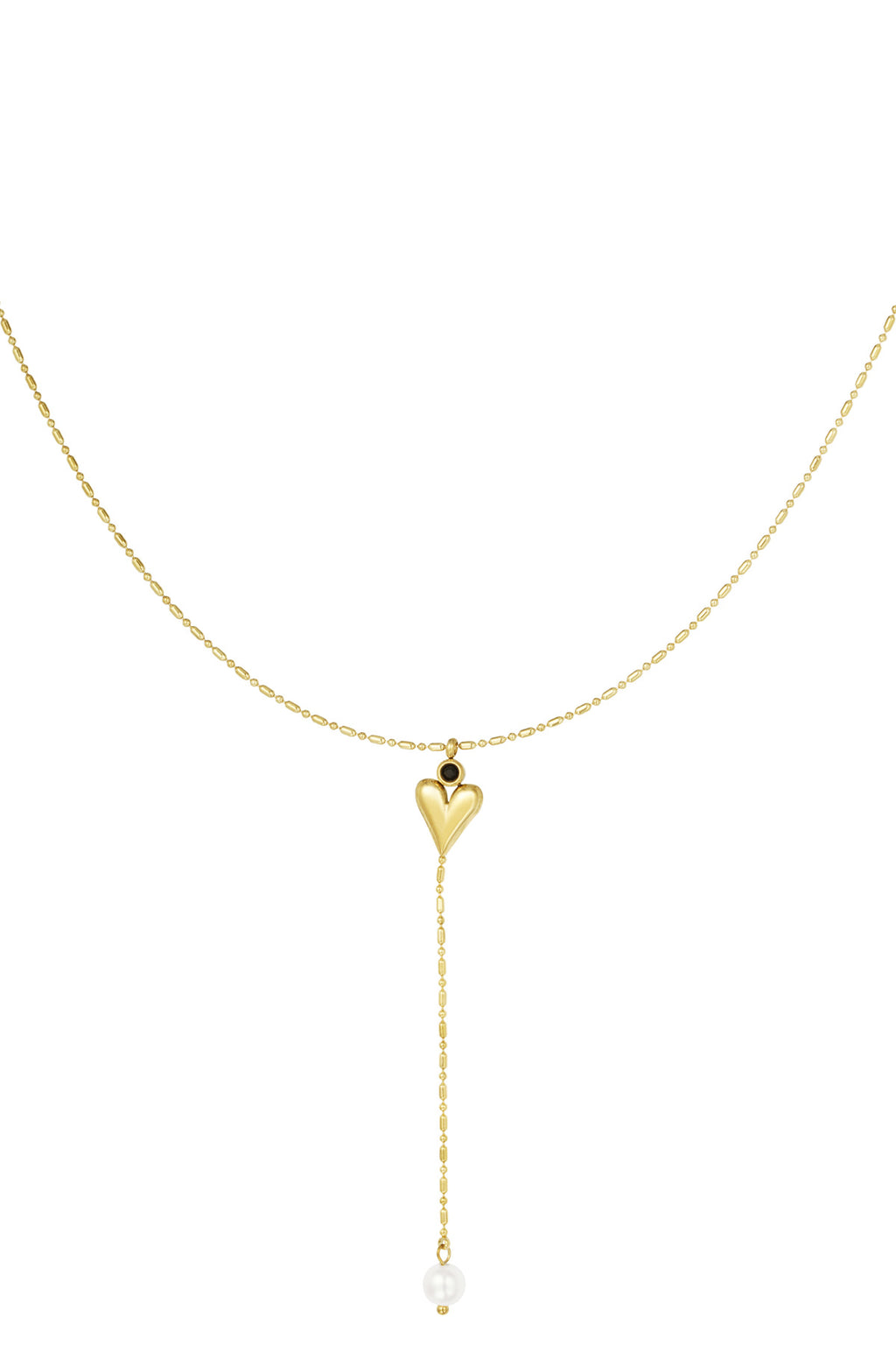 classic heart & pearl necklace