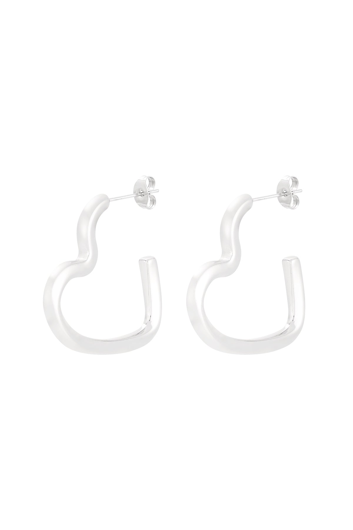 open heart earrings