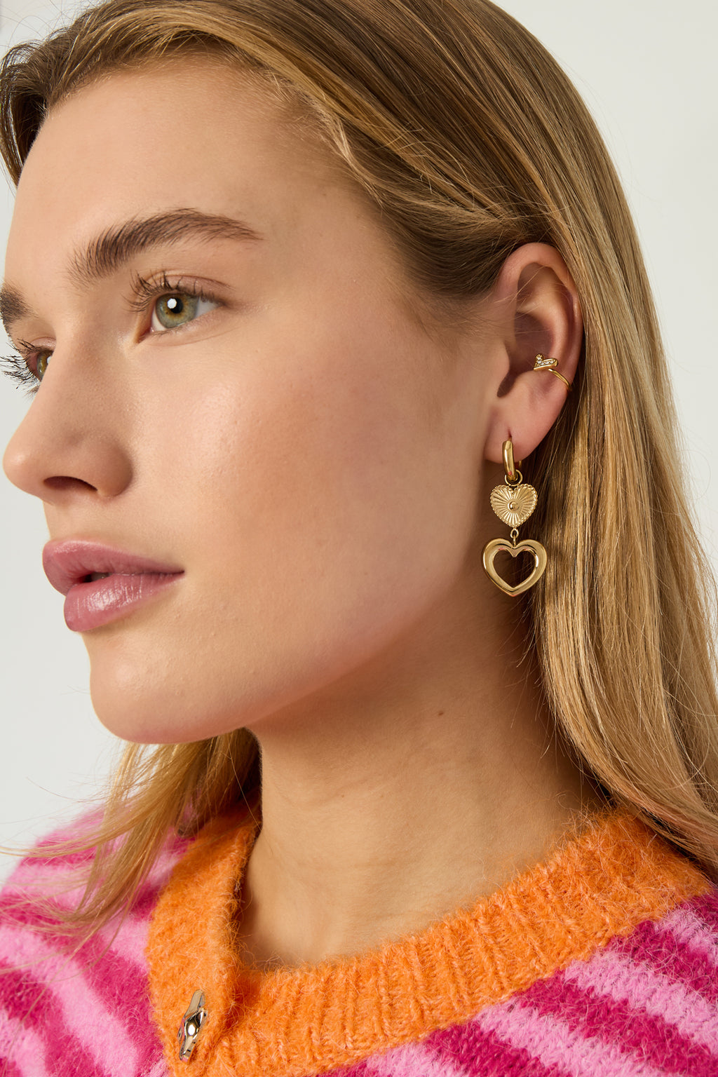 Stainless Steel Drop Earrings Heart Casual Daily Simple Series Women's jewelry