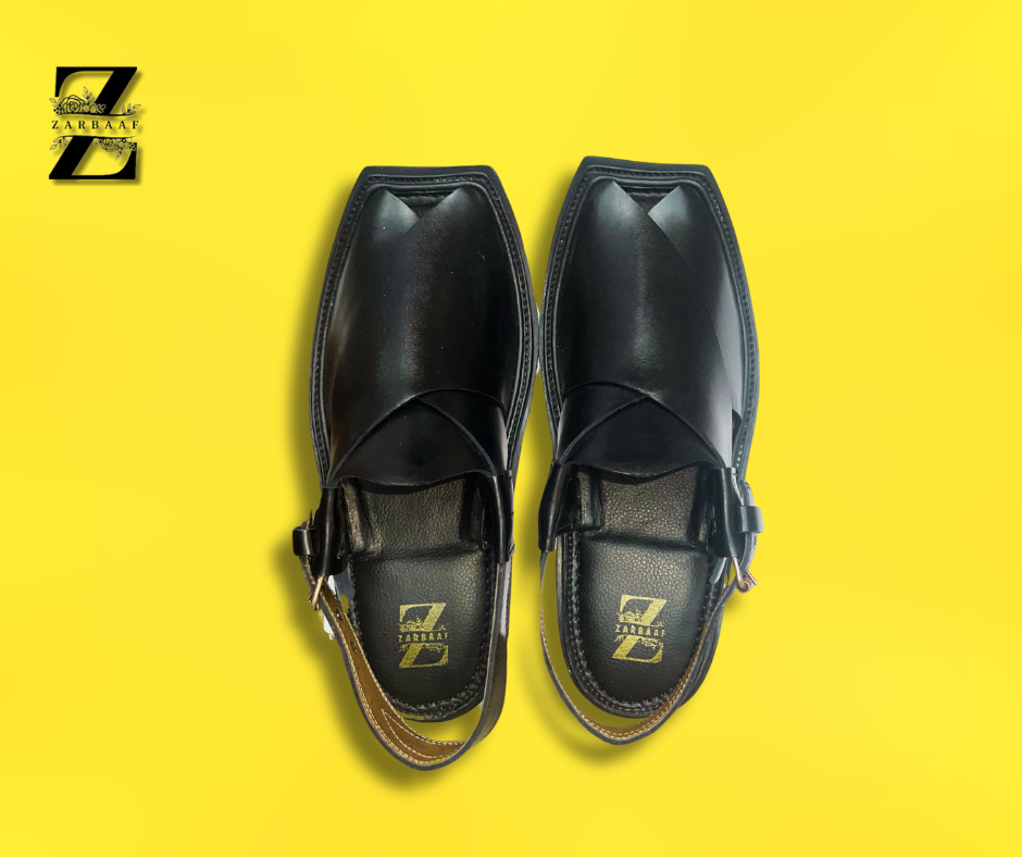 Classic Black Peshawri Chappal #SL01