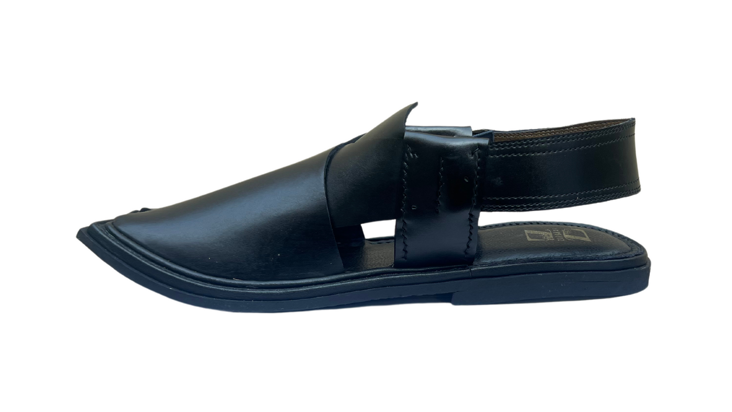 Classic Black Peshawri Chappal #SL01