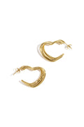 Stainless Steel Hoop Earrings Heart Casual Daily Simple Series Women's jewelry