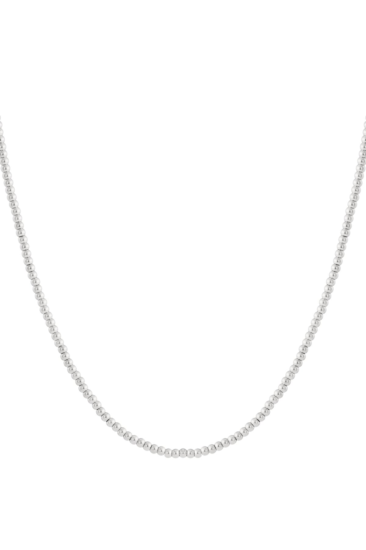 Solid bead necklace-5mm