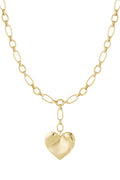 Big heart chain necklace