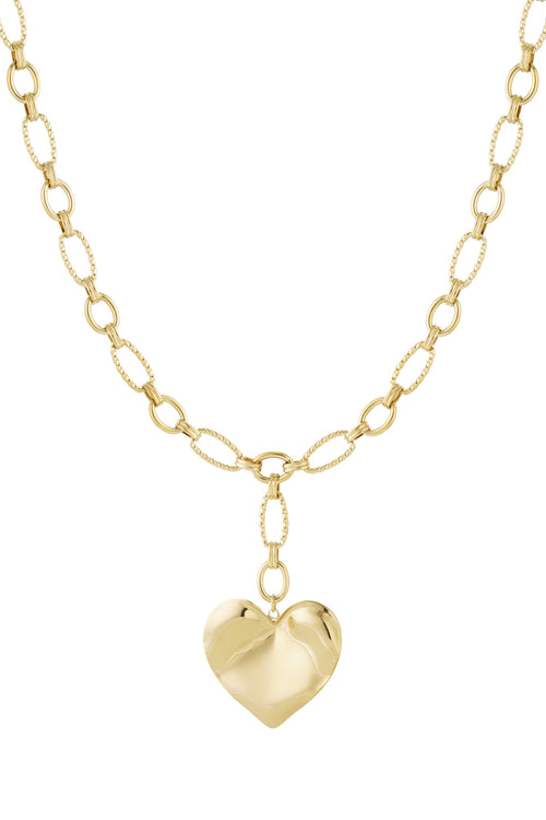 Big heart chain necklace