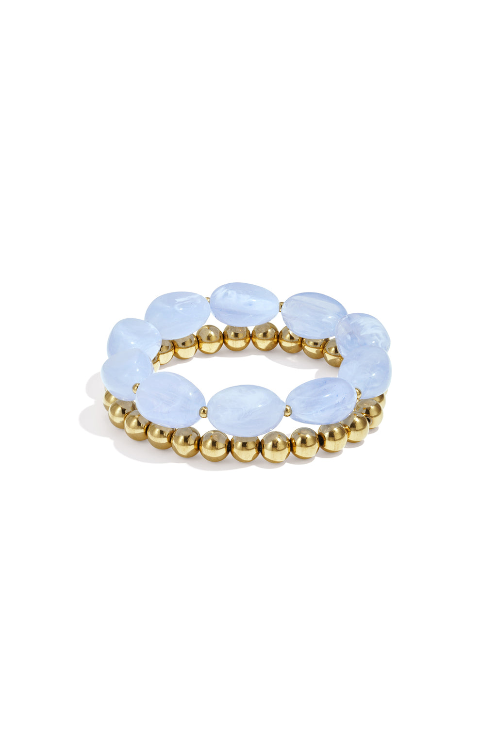 Bracelet set with organic beads