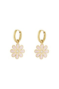 Stainless Steel Drop Earrings Flower Casual Daily
